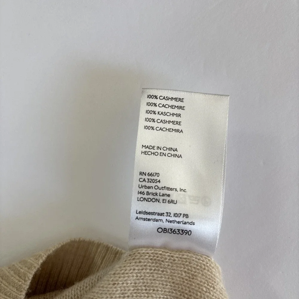 Anthropologie The Alani Cashmere‎ Pilcro Mock-neck Sweater Beige Floral Large - Picture 8 of 16
